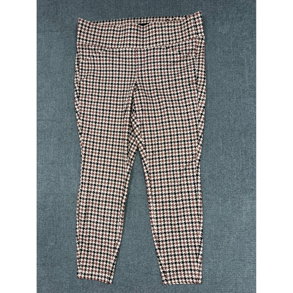 Torrid Studio Pull-On Pocket Pixie Pants Brown Houndstooth Plaid Plus Size 1T